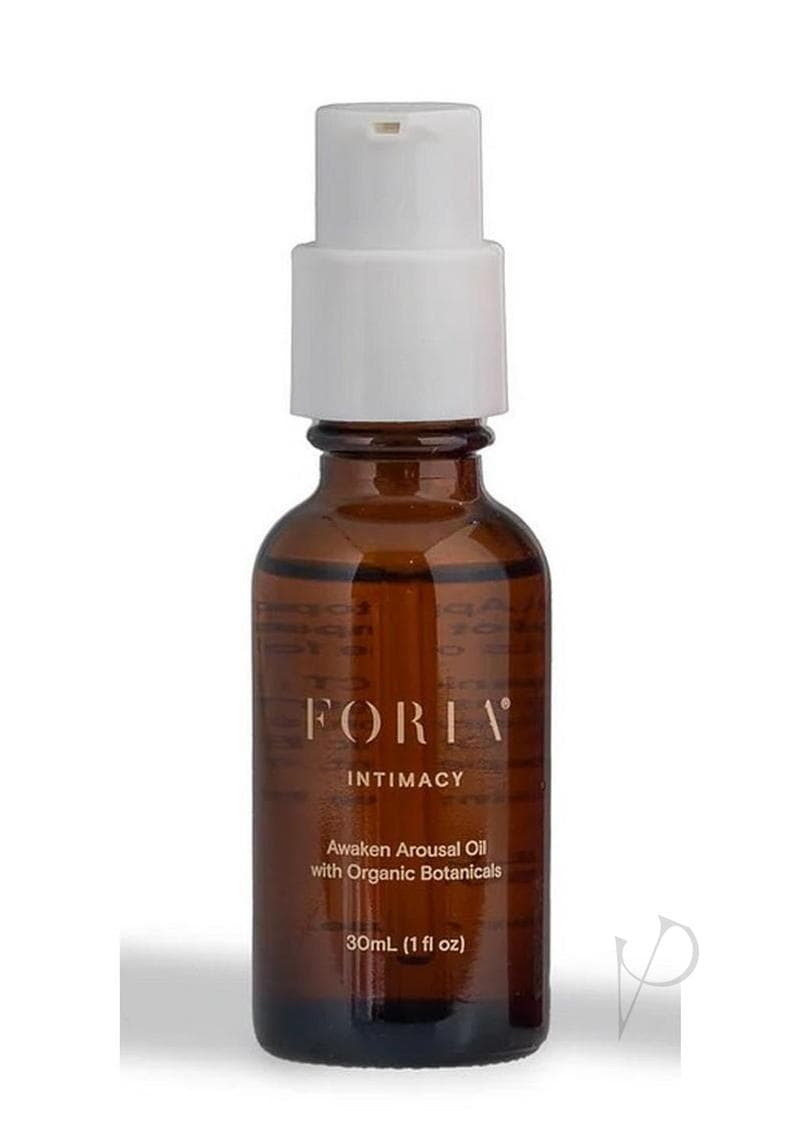 Foria Awaken Arousal Oil, amber glass bottle