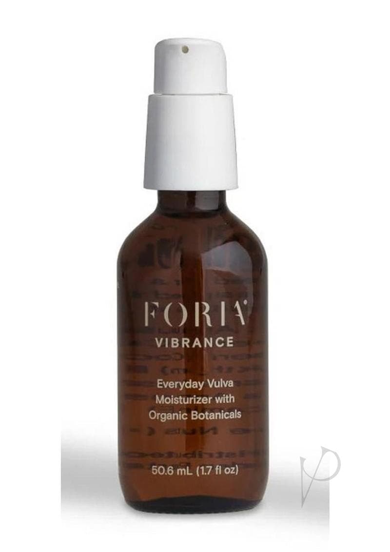 Foria Everyday Vulva Moisturizer, amber glass pump bottle