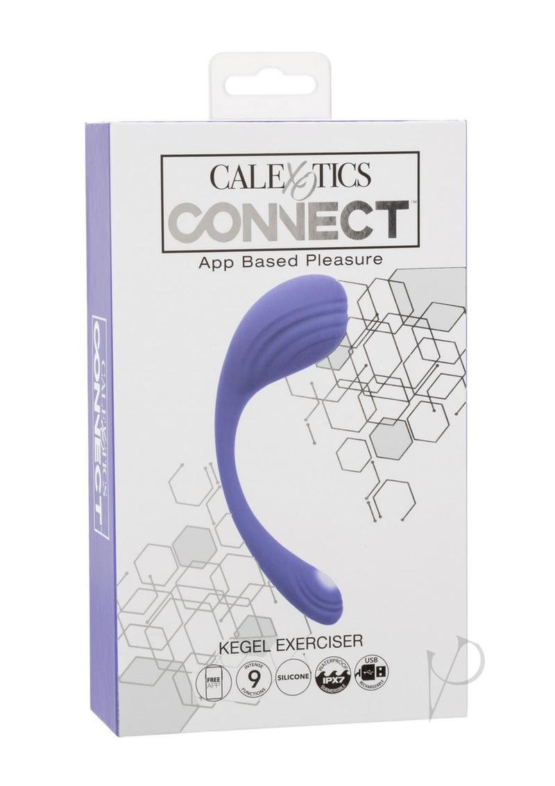 CalExotics Connect kegel exerciser in purple, in its retail box