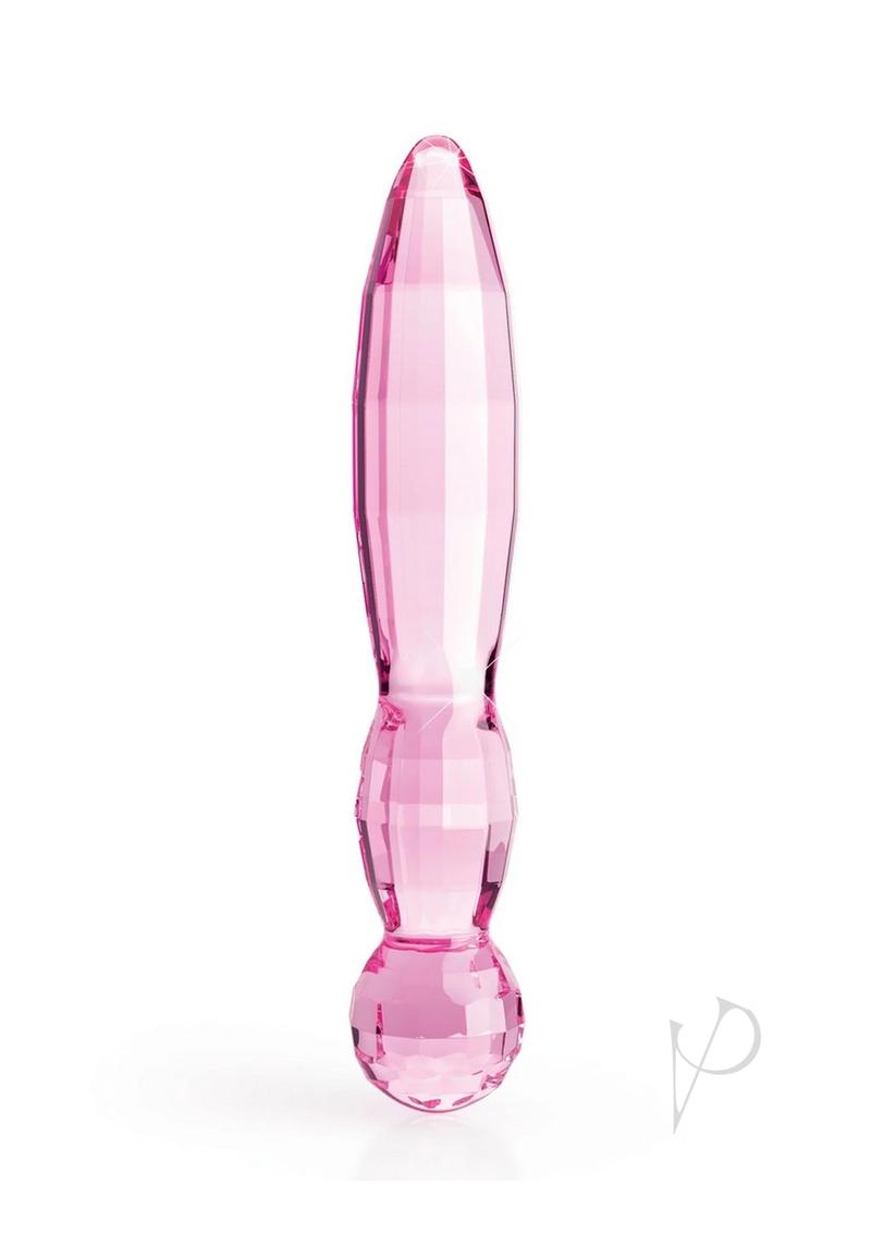 JimmyJane Dillenia Cissus glass massager in pink, front