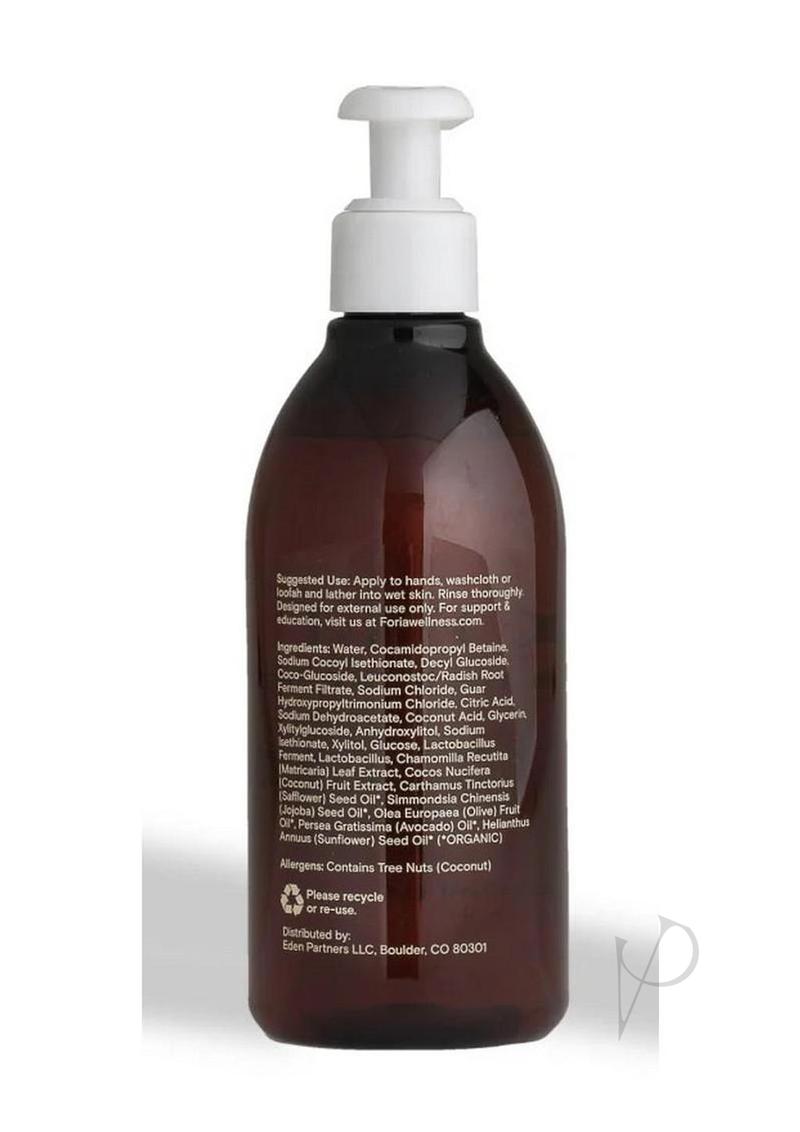Foria Everyday Body Wash, bottle, back label