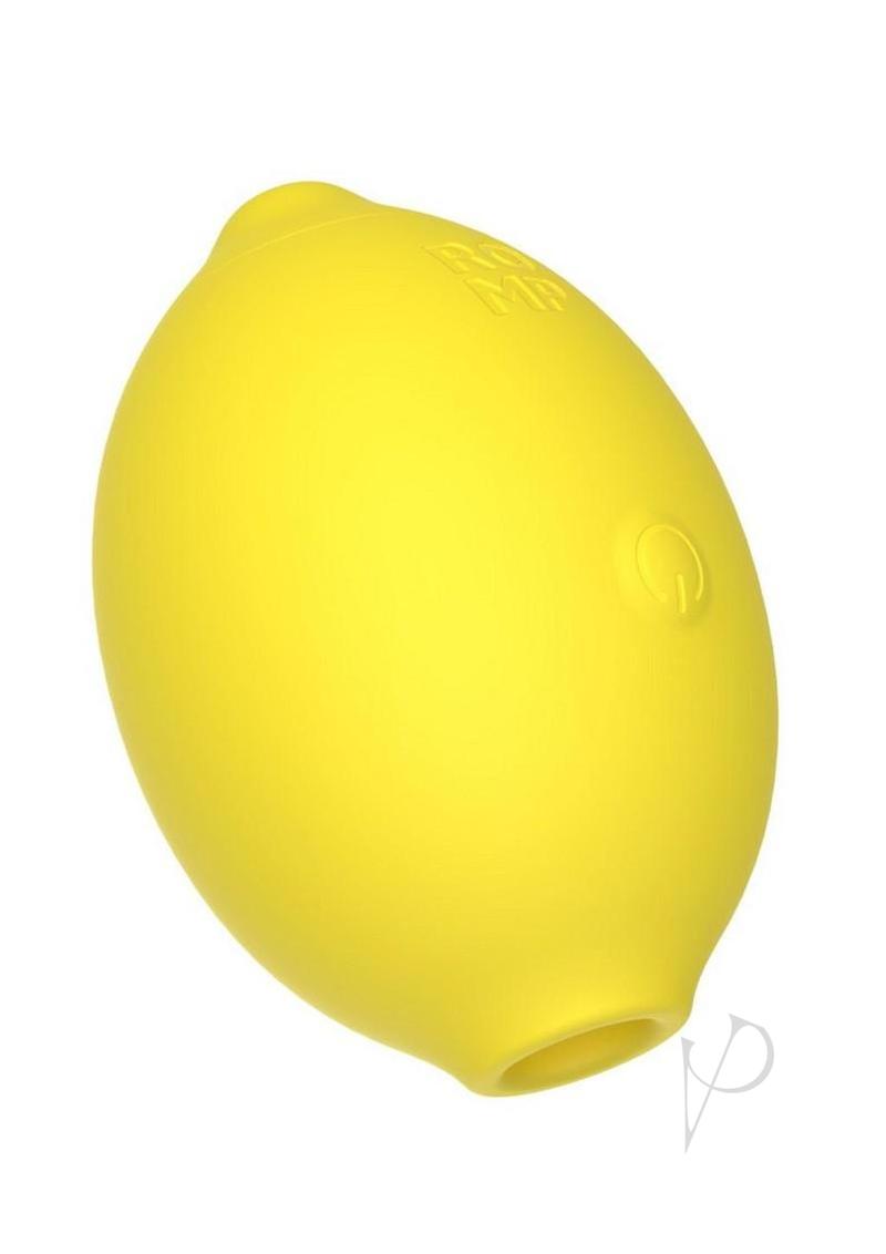 ROMP Lemon Crush air pulse stimulator in yellow, underside