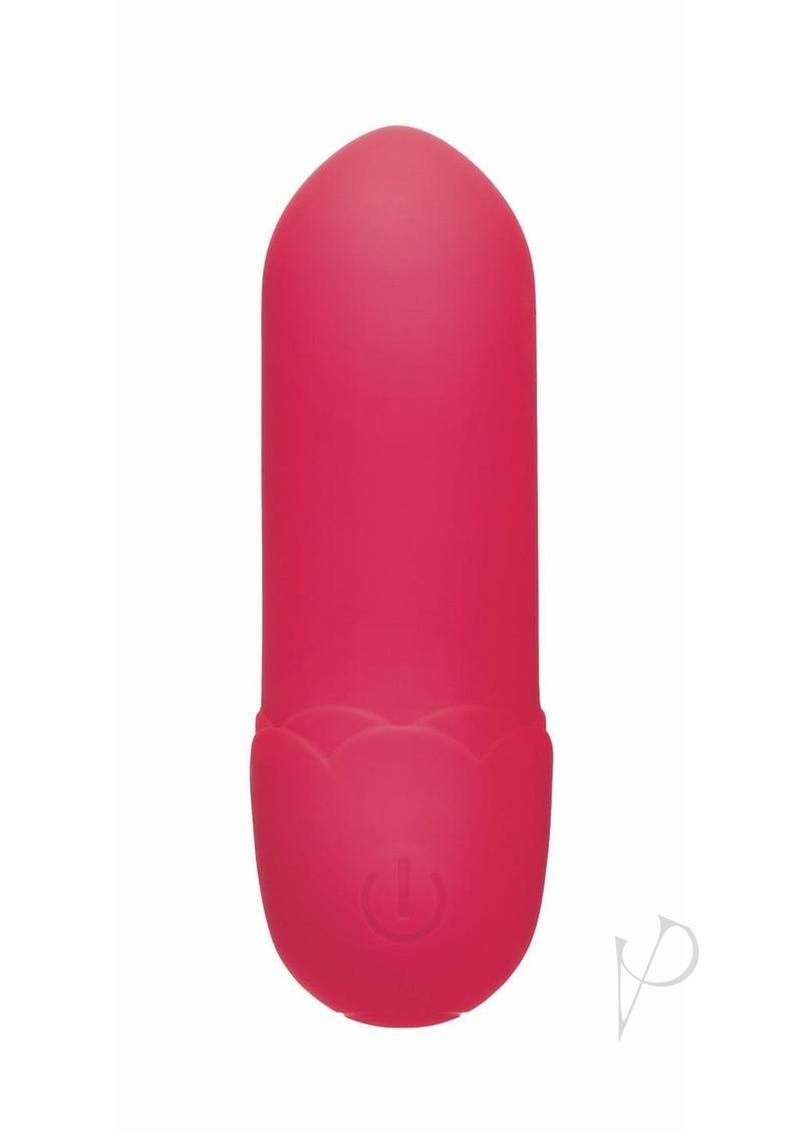 Secret Kisses Petal Play mini bullet vibrator in red, front