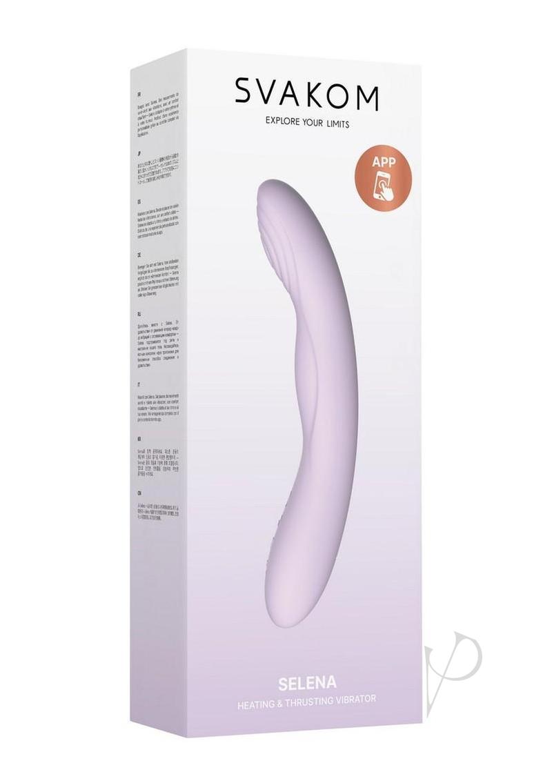 Svakom Selena G-spot vibrator in lavender, in its retail box
