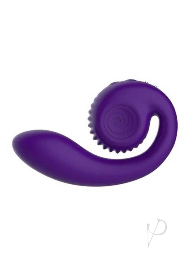 SVibe Snail Gizi rabbit vibrator in purple, side view