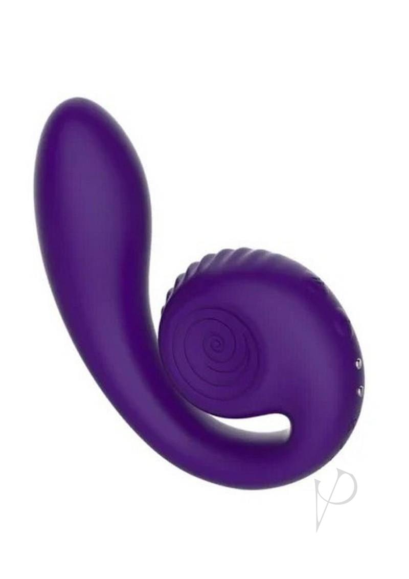 SVibe Snail Gizi rabbit vibrator in purple, the shell facing forward