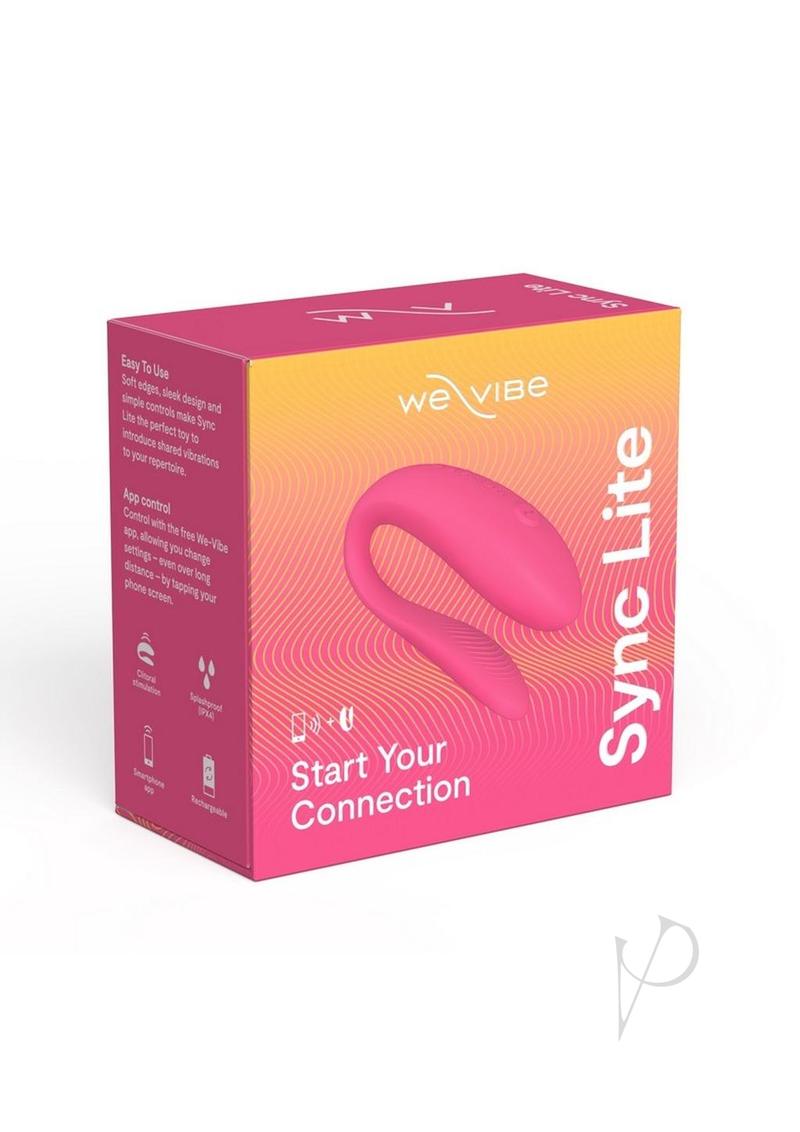 We-Vibe Sync Lite couples vibrator in pink, in its retail box
