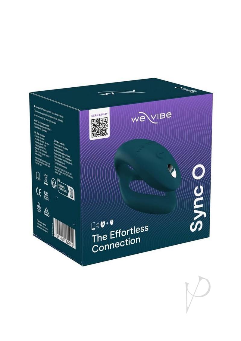 We-Vibe Sync O couples vibrator in velvet green, in its retail box